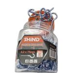 Shind Silver 4.2 × 75 mm Screw-Hooks – 61‑Piece Durable Hanging Hook Set