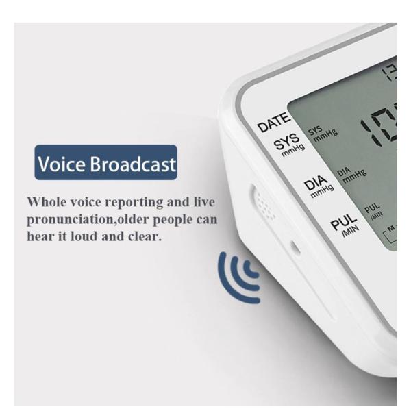 Digital Upper Arm Blood Pressure Monitor – Automatic BP Machine with Cuff & LCD Display – Hypertension Detection for Home Use