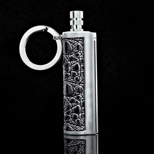 Camping Waterproof Portable Fire Starter Metal Match Stick Keychain Survival Tool Permanent Flint Match Reusable Windproof Emergency Lighter for Hiking Backpacking Outdoor Black
