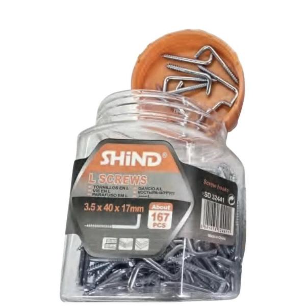Shind L Screws 3.5x40x17mm – Approx. 167-Piece Pack