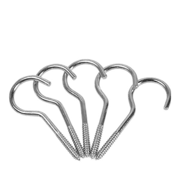 Shind 4.2 x 75mm Silver Screws With Hooks – Pack of 61