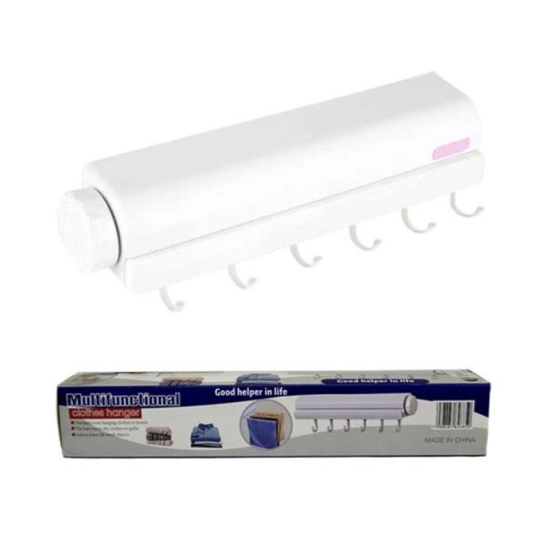 Multifunctional Retractable Indoor Clothes Hanger – Space-Saving Wall-Mounted Drying Rack