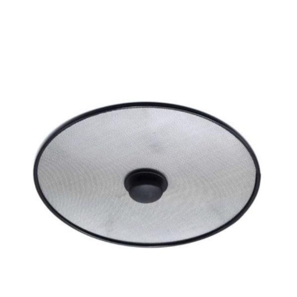 Universal Silicone & Stainless Steel Splatter Guard for Frying Pans and Pots – 13" Oil Splash Cover with Foldable Handle