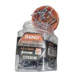 Shind 4.0x20mm Silver Steel Rivets – 221-Piece Pack | Durable Fasteners for Metal & Wood Applications