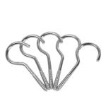 Shind 4.2 x 75mm Silver Screw Hooks – 61-Piece Pack | Durable & Versatile Fasteners for Indoor & Outdoor Use