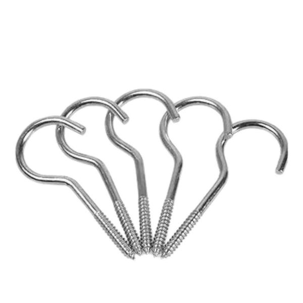 Shind 3.8 x 65mm Silver Screws With Hooks – Pack of 85