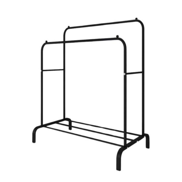 Double‑Layer Double‑Pole Clothes Drying Rack – Adjustable Height, Rust‑Resistant Stainless Steel with Wheels