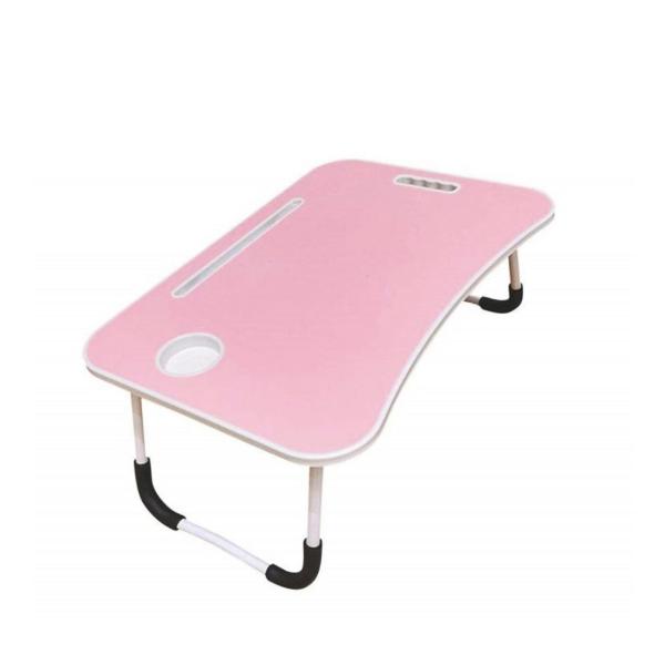 Foldable Laptop Table with Tablet Slot and Cup Holder