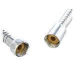 Yiad 1.5m Flexible Shower Hose – High Pressure, Anti-Knot, Chrome Finish with Brass Inserts