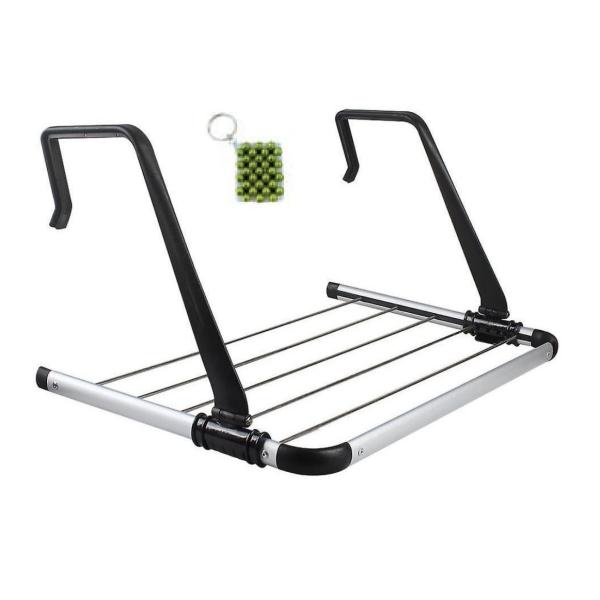 Stainless Steel Hook Drying Rack XF0886 – 5-Line Fold-Away Indoor & Outdoor Laundry Hanger