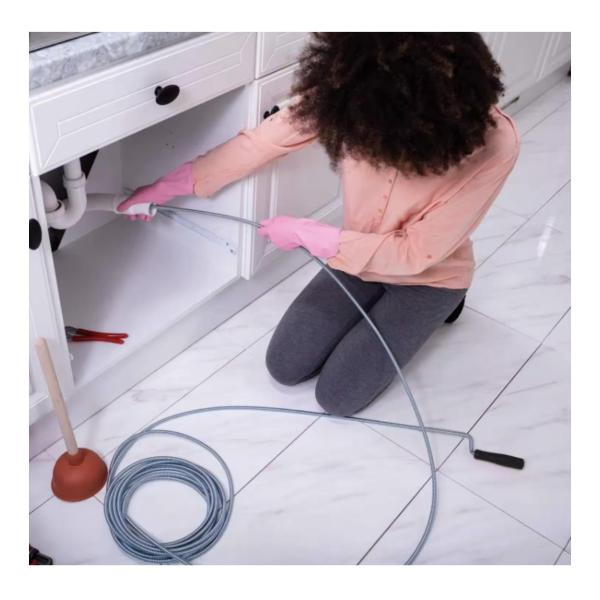 3m Spiral Pipe Cleaning Rod – Flexible Drain Snake for Sink, Shower & Bathtub – Clog Remover Tool