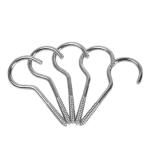 Shind 3.8 x 65mm Silver Steel Screw Hooks – 85pcs Heavy-Duty Set for Hanging & Fastening Applications