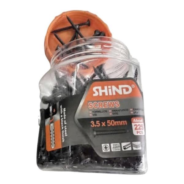 Shind Black 3.5x50mm Drywall Screws – Coarse Thread, Bugle Head, Approx. 225 Pieces