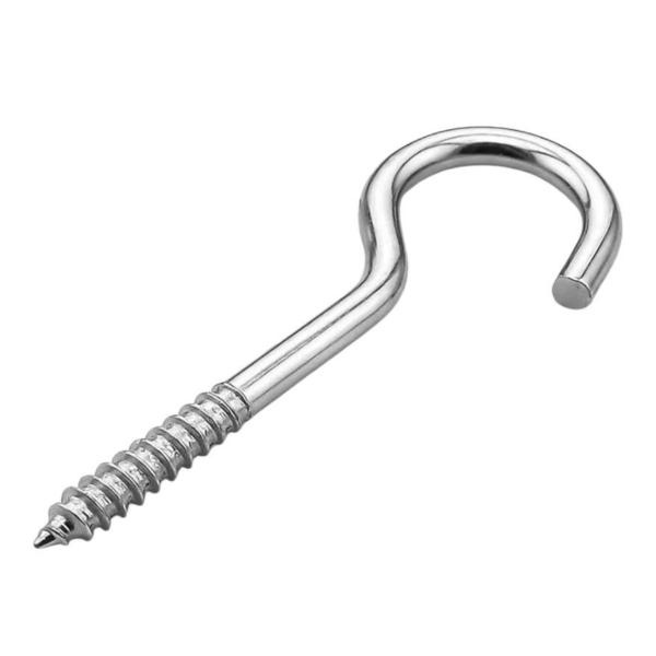 Shind 4.2 x 75mm Silver Screw Hooks – 61-Piece Pack | Durable & Versatile Fasteners for Indoor & Outdoor Use