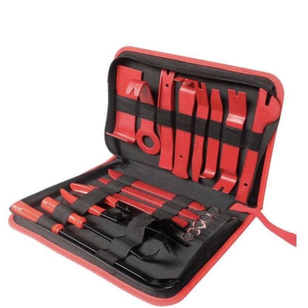 19‑Piece LPD‑1521 Car Trim Removal Kit – Nylon & Stainless Tools for Safe Panel & Upholstery Repair