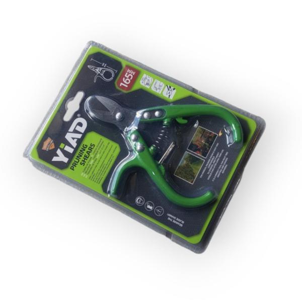 Yiad 165 mm Non‑Slip Garden Pruning Shears – Safety Lock Bypass Cutter