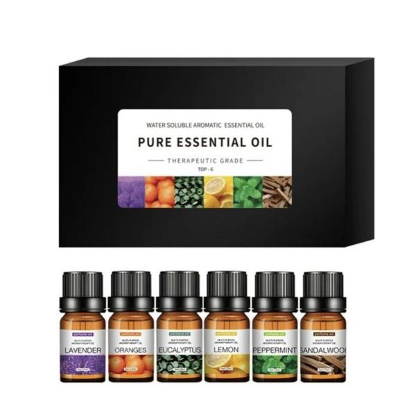 Essential Oil Set – 6-Pack Aromatherapy Gift Set (10 ml Each) – Pure & Natural Oils