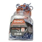 Shind 4.2 x 75mm Silver Screw Hooks – 61-Piece Pack | Durable & Versatile Fasteners for Indoor & Outdoor Use