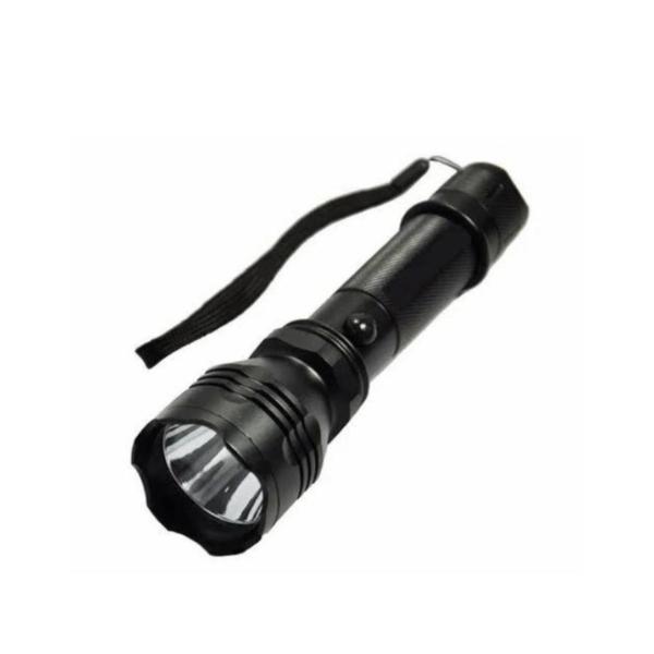 1101 Black Rechargeable LED Flashlight & Personal Defense Stun Taser with Keyholder