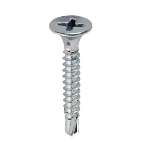 Shind 4.2 x 32mm Silver Self-Drilling Screws – 205-Pack, Bugle Head, Steel Construction