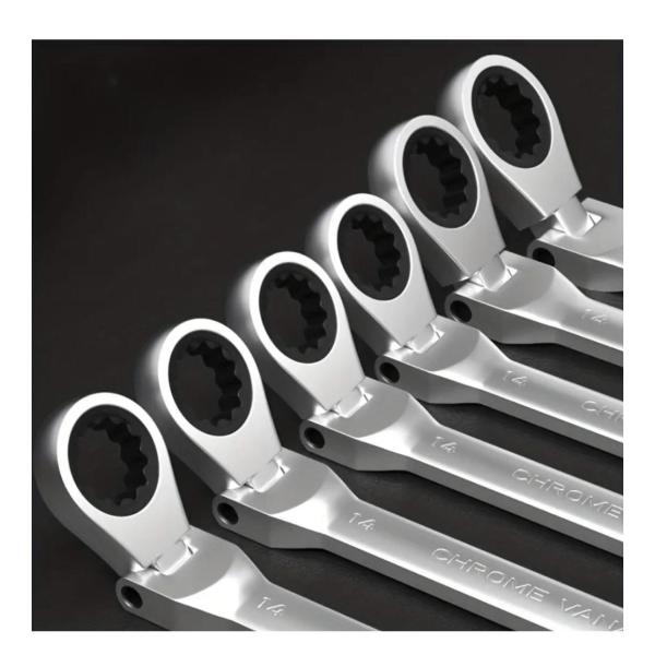 Metric Spline Ratchet Combination Wrench – Ratcheting Open-End + Universal Spline Box-End