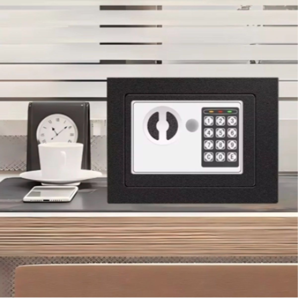 Compact Electronic Safe Box – Digital Keypad Lock, Steel Security (0.2 cu ft Capacity)